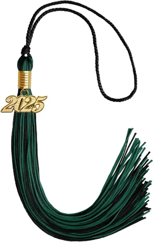 Miniatura 144 de Endea Graduation - Borla de doble color mixto con fecha dorada (negro/dorado antiguo, 2021)