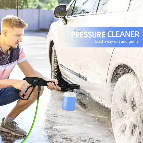 Miniatura 9 de Limpiador a presión de 5000 PSI 2.8 GPM de alta potencia con manguera de presión de 33 pies, 4 boquillas y cañón de espuma, para el hogar