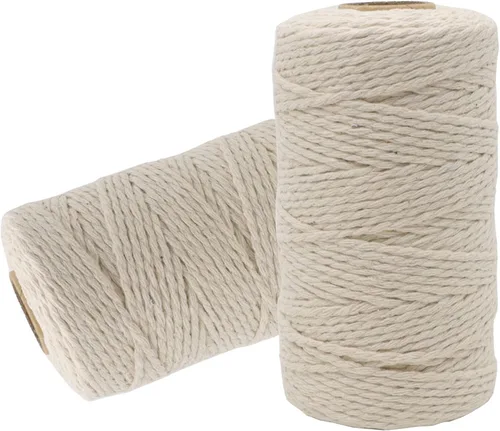 Miniatura 22 de Cuerda de algodón para panaderos: cuerda de pan púrpura claro de 0.079 in, cuerda de 656 pies para envolver regalos 06 Púrpura Claro