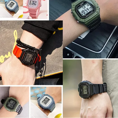 Miniatura 8 de Lijinlan Correa de reloj de repuesto de resina para hombre Casio AE-1000W AE-1200 AE-1300 AEQ-110W AQ-S800W MRW-200H SGW-300H SGW-400H W-216H W-218H