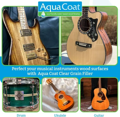 Miniatura 6 de Aqua Coat Gel Rellenador de Veta de Madera Transparente a Base de Agua, Secado Rápido, Bajo Olor, Bajo VOC, Lijable, Teñible y Pintable, Fácil