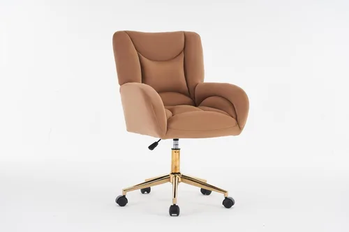 Miniatura 9 de Home Office Desk Chairs with Adjustable Height, Swivel Chair with Gold Metal Base, Ergonomic Office Chair, Comfy Chair for Office, Living Room