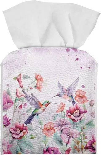Miniatura 39 de Lindas decoraciones de ajolote con estampado de animales, caja de pañuelos de cuero, soporte de Navidad, organizador de papel de seda impermeable