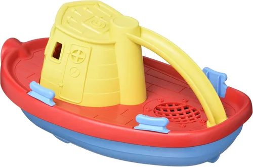 Miniatura 2 de Green Toys Remolcador, CB surtido – juego de simulación, habilidades motoras, juguete de baño para niños. Vehículo flotante de vertido sin BPA