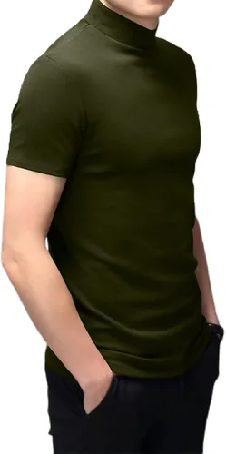 Miniatura 3 de Rela Bota Camisetas de moda para hombre, ropa interior térmica, media tortuga, manga corta, ajustadas, básicas