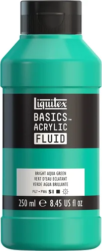Miniatura 52 de Liquitex BASICS Pintura acrílica fluida, botella de 118ml (4 onzas), tono amarillo cadmio medio Tono medio amarillo cadmio