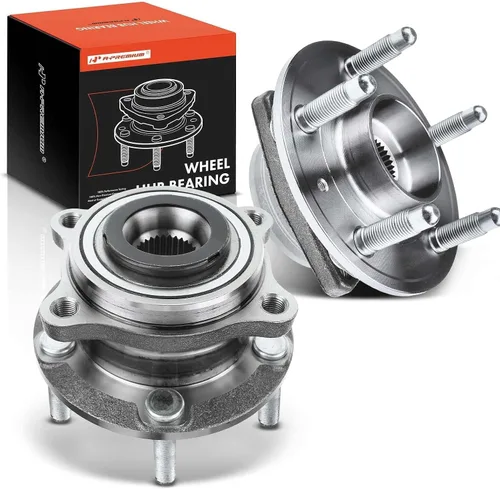 A-Premium 2 rodamientos de rueda delantera y conjunto de cubo con 5 lengüetas compatibles con Hyundai Sonata 2015-2019, Tucson 2016-2021, Veloster N