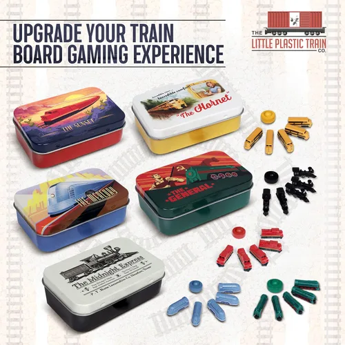 Miniatura 6 de Midnight Express Deluxe - Juego de tren de mesa Piezas de jugador para boleto para montar y otros juegos de mesa de tren para adultos, familiares