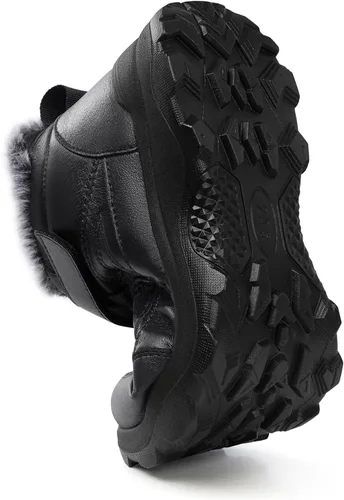 Miniatura 3 de SHIBEVER Botas impermeables para invierno para mujer botas de piel aislada, cálidas, informales, para clima frío, cómodas, antideslizantes