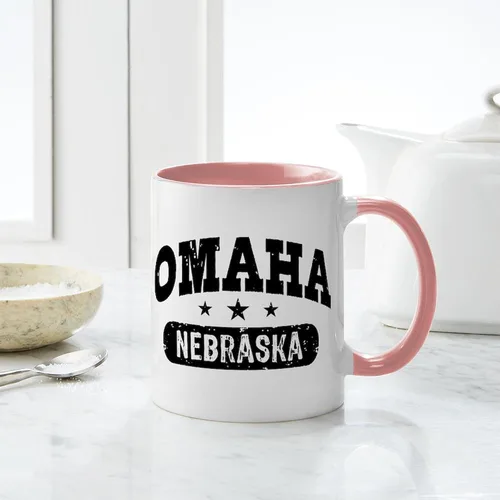 Miniatura 75 de CafePress I Love Nebraska Taza de café de cerámica de 11 oz (11.0 fl oz)