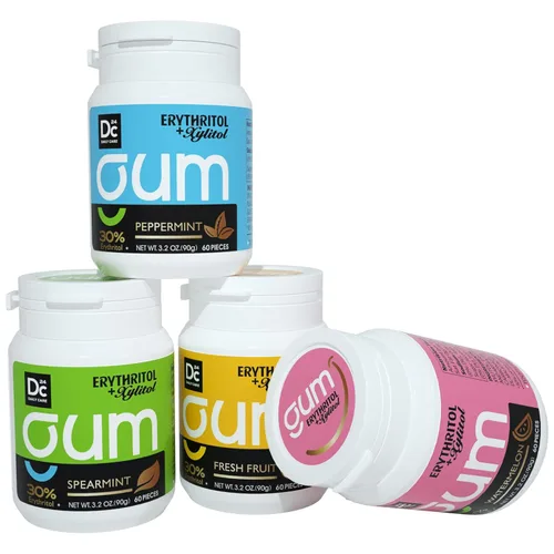 DC24 DAILY CARE Goma de mascar xilitol con eritritol, sin aspartamo y sin azúcar para boca seca, baja en calorías, sin azúcar, sabores surtidos