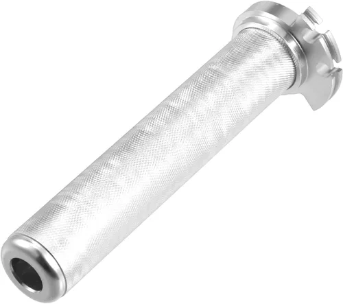 Miniatura 4 de X AUTOHAUX Manillar de tono plateado para manillar de 0.866 in, aleación de aluminio con cable de acelerador para motocross y motocicleta