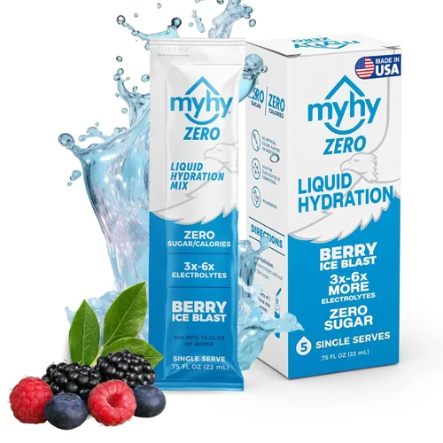 MyHy ZERO - Paquetes de hidratación líquida – Mezcla de bebidas con electrolitos, paquetes hidratantes líquidos con electrolitos para hidratación de