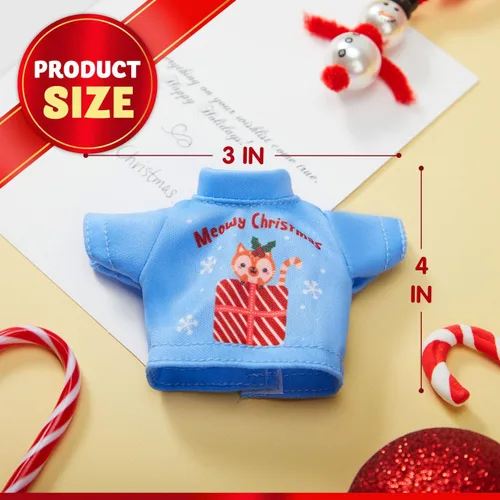 Miniatura 6 de JOYIN 4 paquetes de ropa de Navidad para muñeca, elegante conjunto de ropa de muñeca, decoraciones navideñas y especiales de vacaciones