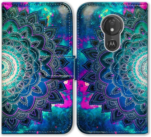 Miniatura 14 de Bcov Funda para Moto G7 Power/Moto G7 Supra, Colorida Libélula Funda de Cuero Flip Funda con Ranura para Tarjeta Titular Kickstand para Motorola
