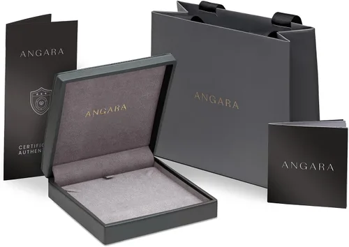 Miniatura 9 de ANGARA Collar con colgante de lágrima de ópalo natural con diamante para mujeres, niñas en oro macizo de 14 quilates, platino Regalo de joyería