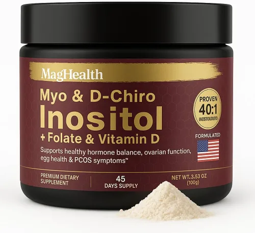 Miniatura 9 de Gotas líquidas de mio-inositol y D-Chiro inositol para mujeres, proporción 40:1, equilibrio hormonal y apoyo al ciclo, Vitex + Vitamina D3, 4 onzas
