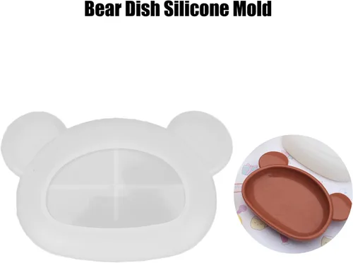 Miniatura 4 de Molde de resina de oso 3D de silicona para manualidades, caja de joyería de forma irregular para aretes, clips, contenedor de almacenamiento