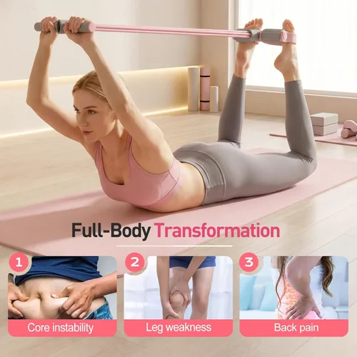 Miniatura 4 de Bandas de resistencia con pedal y asas - 2026 Nueva banda de fitness de goma multifuncional para entrenamiento de cuerpo completo, yoga