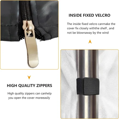 Miniatura 4 de Funda para estantería, impermeable, a prueba de polvo, se adapta a estantes de 36 pulgadas de ancho x 14 pulgadas de profundidad x 54 pulgadas