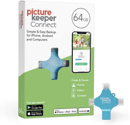 Miniatura 14 de Picture Keeper Connect para iPhone, Android, USB-C, PC y Mac - USB de 128GB para copia de seguridad de fotos, videos, contactos, copia de seguridad