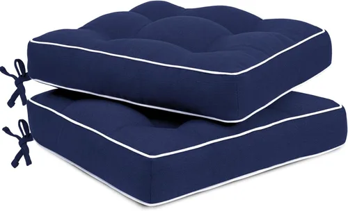 Miniatura 7 de Juego de cojines para silla mecedora Favoyard, cojines para mecedora interior y exterior, juego de cojines de asiento resistentes al agua para Beige
