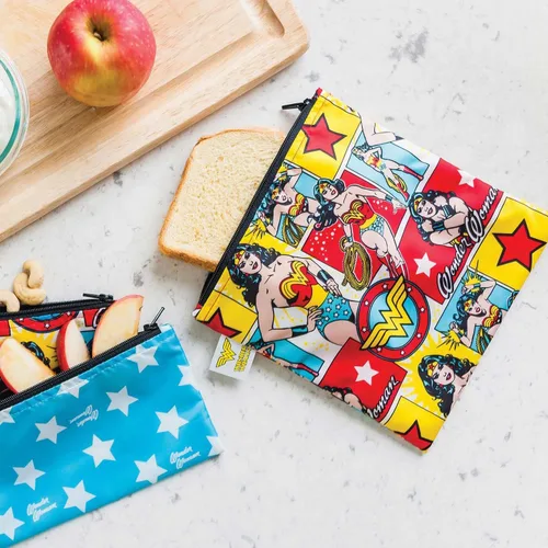 Miniatura 2 de Bumkins Bolsas reutilizables para sándwiches y aperitivos, para el almuerzo escolar de niños y para porciones de adultos, tela lavable, bolsa de G2