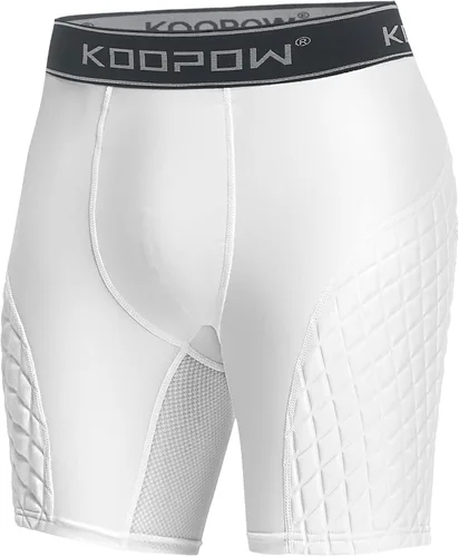 Miniatura 8 de KOOPOW - Pantalones cortos acolchados deslizantes para adultos, hombres, con almohadillas deslizantes para béisbol, fútbol, lacrosse, hockey