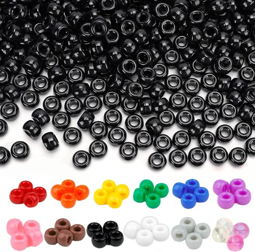 Miniatura 18 de Kit de Fabricación de Pulseras Dowsabel, Cuentas para Hacer Pulseras Poni, Kandi, Arcilla Polimérica, Cuentas con Cara Sonriente y Letras para Hacer