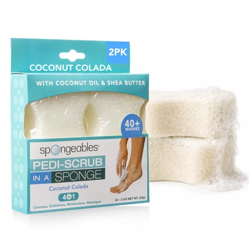 Miniatura 12 de Spongables Pedi Scrub - Esponja exfoliante para pies de 5+ lavados, lavanda, 6 unidades Aceite de árbol de té de lavanda Viaje