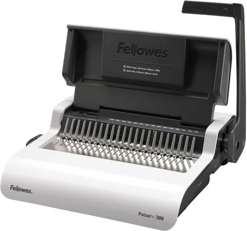 Miniatura 4 de Fellowes Pulsar+ - Máquina de encuadernación de peine (5006801) y peine de plástico Fellowes de 3/8 pulgadas, color negro, paquete de 100