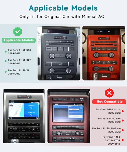 Miniatura 2 de 4G+64G para Ford F-150 2009-2012 Actualización de radio de coche con DSP inalámbrico Carplay Android Auto, Sellrich 9 pulgadas 1280P pantalla táctil
