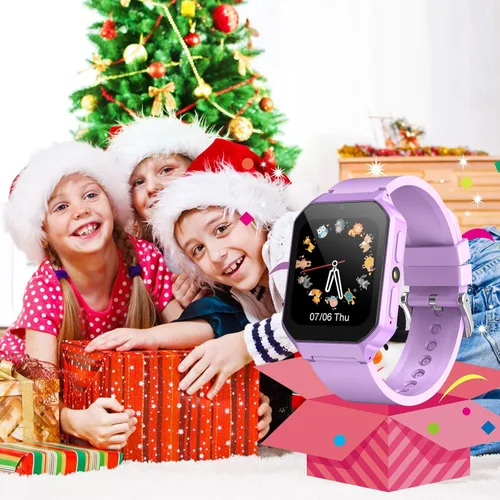 Miniatura 7 de Reloj inteligente para niños de 3 a 12 años y niñas, 26 juegos de rompecabezas, reloj inteligente con cámara, podómetro, cronómetro, reproductor