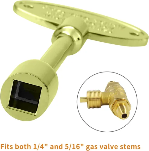 Miniatura 2 de Paquete de 2 llaves universales de válvula de gas para vástagos de válvula de gas de 1/4 y 5/16 pulgadas, llave de gas de repuesto para fogatas