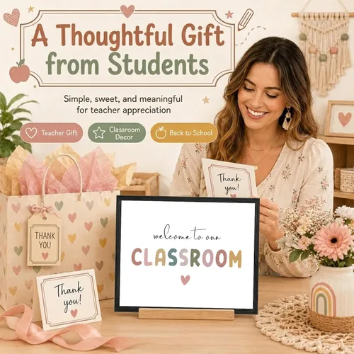 Miniatura 4 de OFlyDesigns Bienvenido a Nuestro Aula Decoración Boho para el Aula, Arte de Pared Arcoíris, Regalo para Maestros, Arte de Pared para Escuela