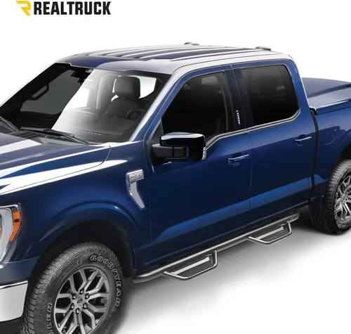 Miniatura 2 de N-Fab Podium SS - Escalones de acero inoxidable pulido, rueda a rueda con acceso a la cama, HPF17105CC-6-SS Compatible con Ford F-250/F-350 Super