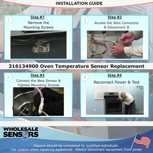 Miniatura 4 de Sensor de temperatura del horno Frigidaire 316134900 de repuesto