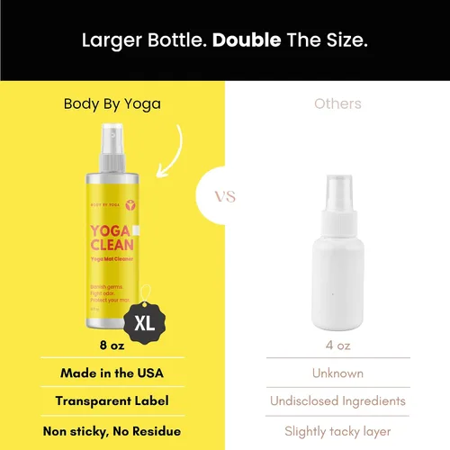 Miniatura 6 de Spray limpiador para esterillas de yoga, aroma similar a un spa, fórmula ecológica, neutraliza el sudor y el olor, ayuda a proteger tu esterilla, 8