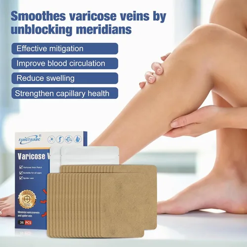 Miniatura 2 de 36 parches para venas varicosas, alivio profesional para venas varicosas en las piernas, parche de mejora natural de las venas de araña, fortalece