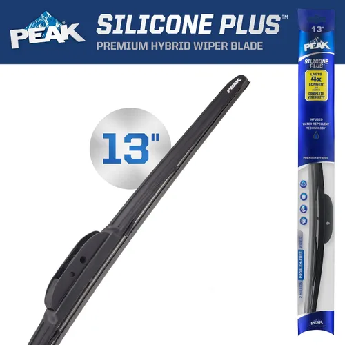 Miniatura 2 de PEAK Silicone Plus - Escobilla para parabrisas híbrida todo clima de 13 pulgadas, escobilla de parabrisas frontal premium de reemplazo con conector