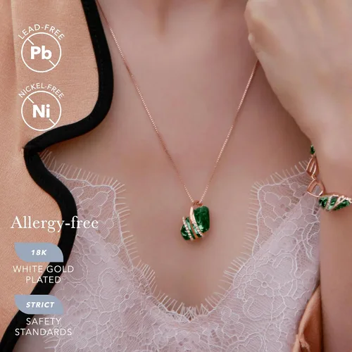 Miniatura 10 de Leafael Wish Stone - Collar con dije chapado en oro rosa de 18 quilates, con cristales de Swarovski, joyería de piedra natal, 18 pulgadas + 2