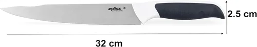 Miniatura 4 de Zyliss E920209 - Cuchillo para tallar cómodo, 7.3 in/7,25 pulgadas, acero inoxidable japonés, negro/blanco, cuchillo de cocina/cuchillo de carne