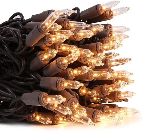 Miniatura 11 de LIDORE Guirnalda de mini luces transparentes superbrillantes, regalo para decoración, 21.45 pies, 100 bombillas con cable verde, iluminación Verde