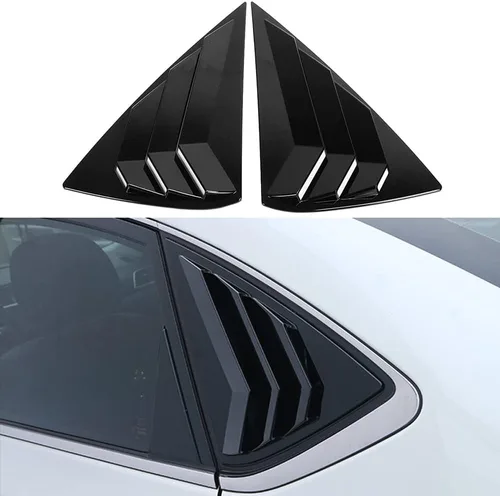 Rejillas de ventana lateral trasera color negro brillante, cubierta de panel de obturador, decoración exterior de automóvil, accesorios para Nissan