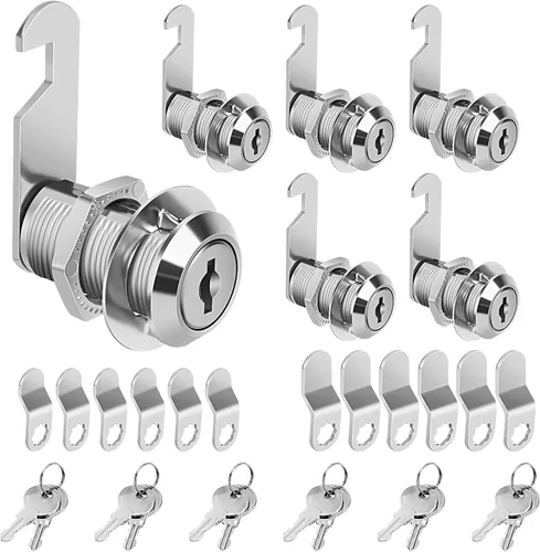Miniatura 14 de Cam Locks - Cerradura de gabinete con llave igual, cilindro de 5/8 pulgadas de longitud. Se adapta a un grosor máximo del panel de 3/8 pulgadas, 2