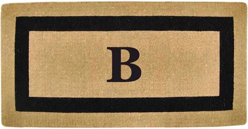 Miniatura 78 de Tapete de fibra de coco natural, para puerta de entrada, rectangular, resistente, para patio, atrapador de suciedad antideslizante, decoración