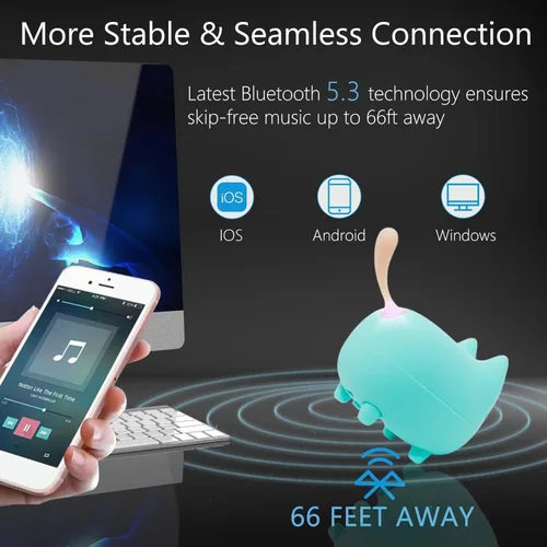 Miniatura 3 de gingo Altavoz Bluetooth portátil, mini altavoces inalámbricos con claridad estéreo, emparejamiento TWS, micrófono integrado, súper graves, tiempo