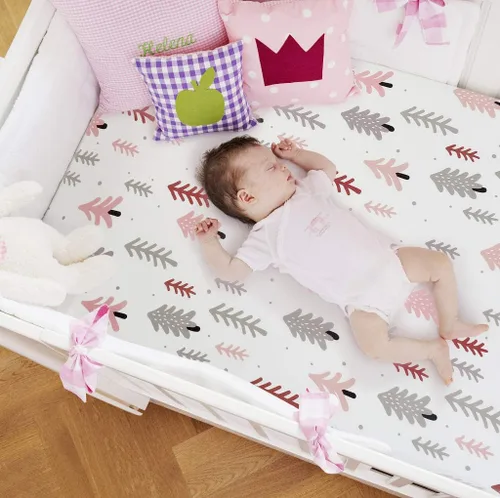Miniatura 3 de BROLEX Sábanas bajeras para cuna para bebé: Juego de 2 para colchón de cuna de tamaño estándar para niños y niñas - Sábanas de punto jersey