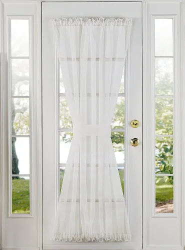 Miniatura 72 de Stylemaster Elegance Cenefa recta de gasa transparente, 60 x 14 pulgadas, color dorado