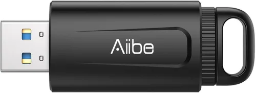 Miniatura 10 de Aiibe Unidad flash USB de 128 GB, paquete de 2 unidades – Unidad de memoria USB 2.0 de 128 GB con llavero (negro y rojo)